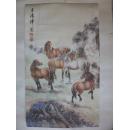 2014年国画挂历画页：王鸿泽画马（宣纸画页6张）