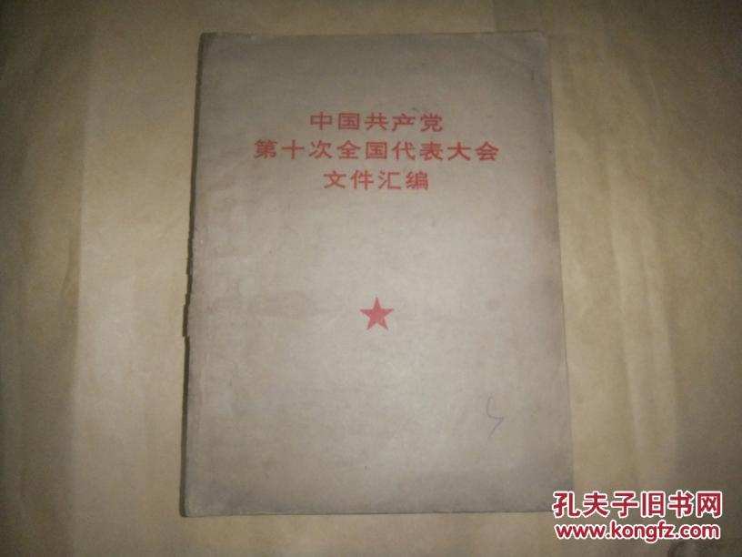 中国共产党第十次全国代表大会文件汇编（盲文版）