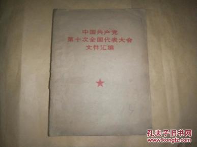 中国共产党第十次全国代表大会文件汇编（盲文版）