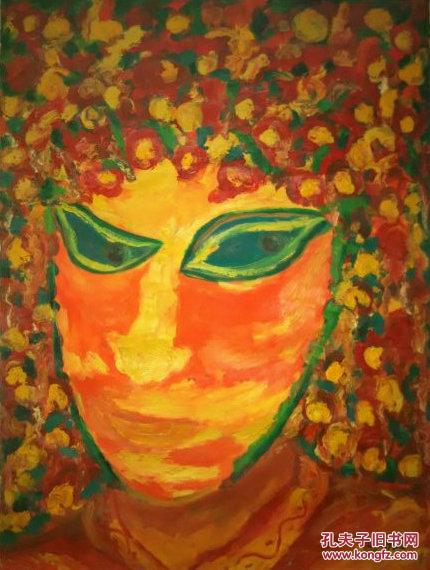 名家讲师布面油彩人物油画《花旦》—【中国书画专营店】油画作品（*U-WPW03）