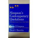 [英文原版]Simpson\'s Contemporary Quotations   辛普森的当代语录（引语）：1950年以来最著名的语录