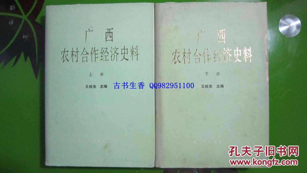 廣西農(nóng)村合作經(jīng)濟(jì)史料  上下冊  精裝