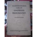 【民国旧书，英文原版】Concerning pronunciation  发音研究（语言学家Harold E. Palmer作品，1928年著）B01