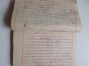 《凉山彝语》第一册原稿，1957年书写，含1961年四川民族出版社通知，大厚册，折页装订，65个课程
