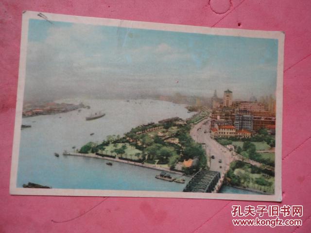 1976年 《上海苏州河之一》《上海黄浦江濱》《上海大世界游乐场节日之夜》明信片三张