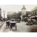 1920年代青岛地区内容银盐老照片2张 附带说明，青岛市街和青岛的老山东路