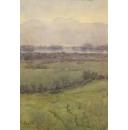 英国早期水彩画A. Fraser - Early 20th Century Watercolour, Derwent Water  双面水彩