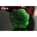 天然新疆和田玉挂件菠菜绿碧玉吊坠玫瑰花吊坠挂件项坠