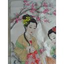 阎文才（闻墨、岩松）：画：东方双丽（白山市硬笔书法家协会理事，中华英模文化促进会理事。中国书画名家研究会副理事长，中国青少年艺术大赛评委。）