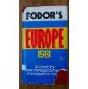 [英文原版]Fodor's Europe 1981（Fodor's Modern Guides）（Fodor现代指南）Fodor旅游指南：欧洲 1981（精装）