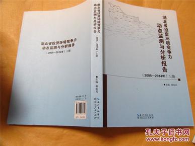 湖北省投资环境竞争力动态监测与分析报告·上册（全新正版）