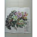 刘振通：画：艳冠群芳（带原作邮寄信封及简介）（参展作品）（刘振通，2000年退休，北京昌平区人，2007年进入昌平区文化馆学习书画。作品多次参展并获奖。现为中国艺术家协会会员，中国书画家协会会员和一级美术师称号，中国艺术家协会常务理事，中国书画家协会常务理事，中国老年学会研究员。）