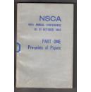 NSCA 49TH ANNUAL CONFERENCE 18-21 OCTOBER 1982 PART ONE PRE-PRINTS OF PAPERS