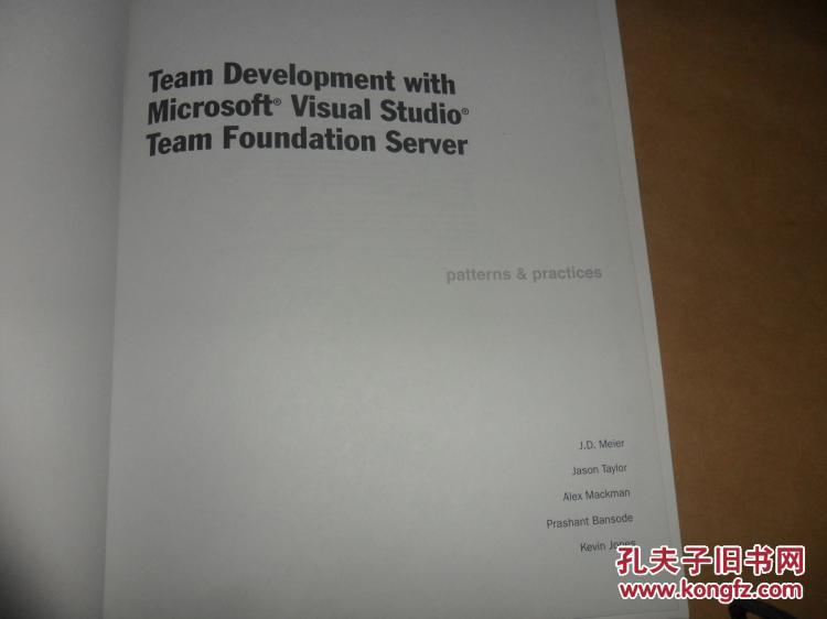 Team Development with Visual Studio? Team Foundation Server（英文原版）