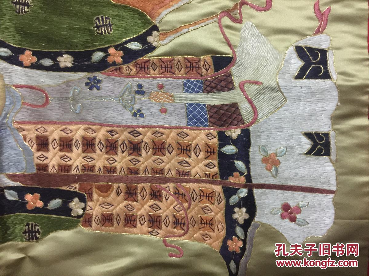 清末民初老寿星刺绣，非常精美，保存不错
