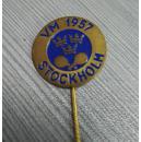 1957斯德哥尔摩24届世界乒乓球锦标赛官方徽章 世乒赛 稀有