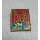 1949斯德哥尔摩16届世界乒乓球锦标赛官方徽章 世乒赛 西多首夺冠