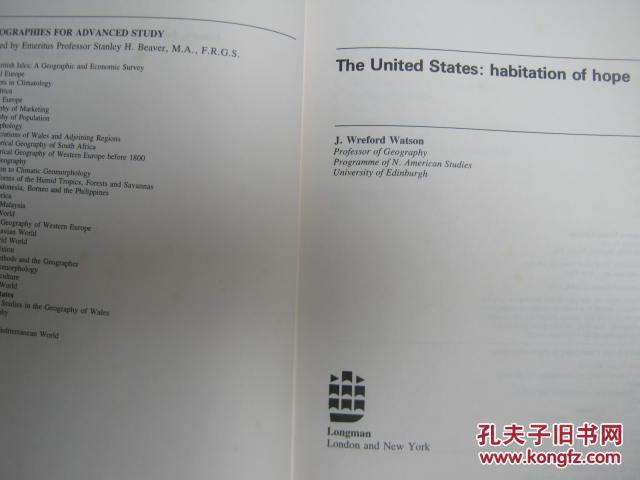 《The United states:habitation of hope》英文原版精装插图