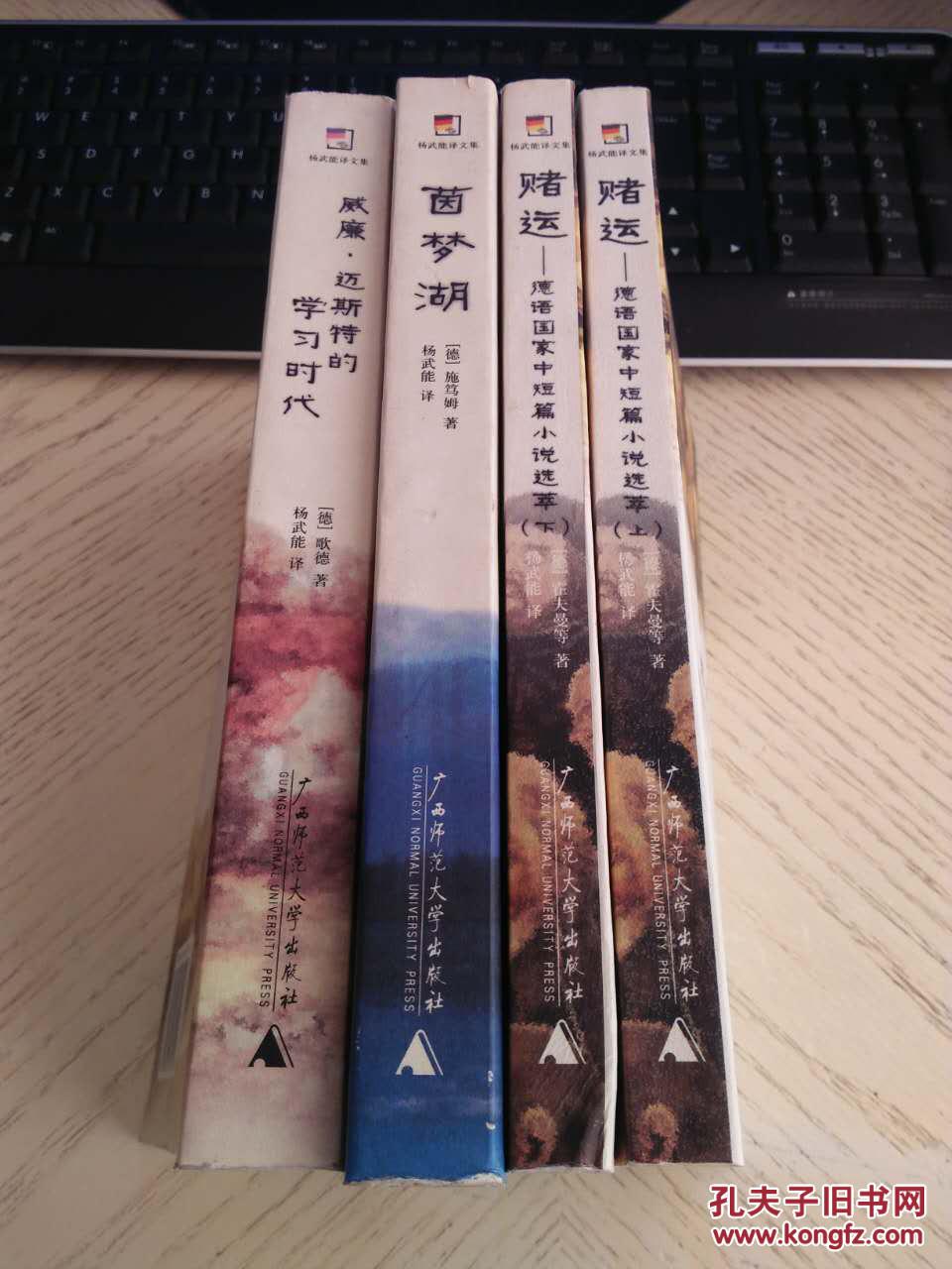 杨武能译文集：威廉·迈斯特的学习时代、茵梦湖、赌运上下册（4本合售）