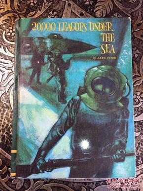 名著， 凡尔纳作品1968年美国出版《 海底两万里》 插图，精装 24开283页
