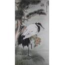 安徽画家随兰峰 国画作品《松鹤图》