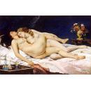 法国艺术家古斯塔夫·库尔贝作品：熟睡的女人，13x19 Inch