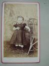 CDV老照片，约1860至1900年德国HEIDE市 A.Gudenrath照相馆 女孩肖像，尺寸10x6cm，好品，CDV072