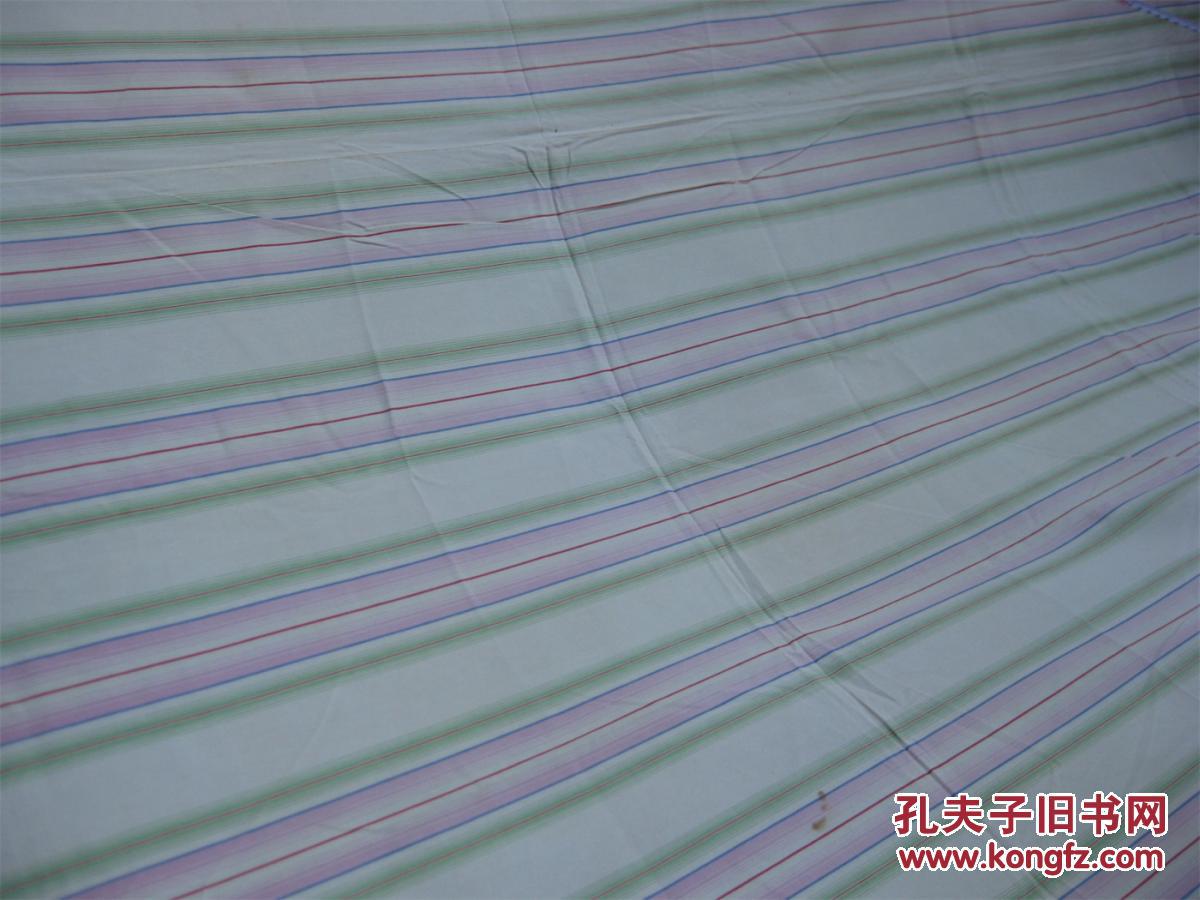 怀旧收藏八九十年代床单布单条纹图案老花纹图案收藏