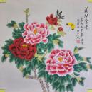 中央美院凌老师工笔画作品《花开富贵》（未裱66x66㎝）