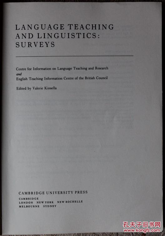 Language Teaching & Linguistics:Surveys