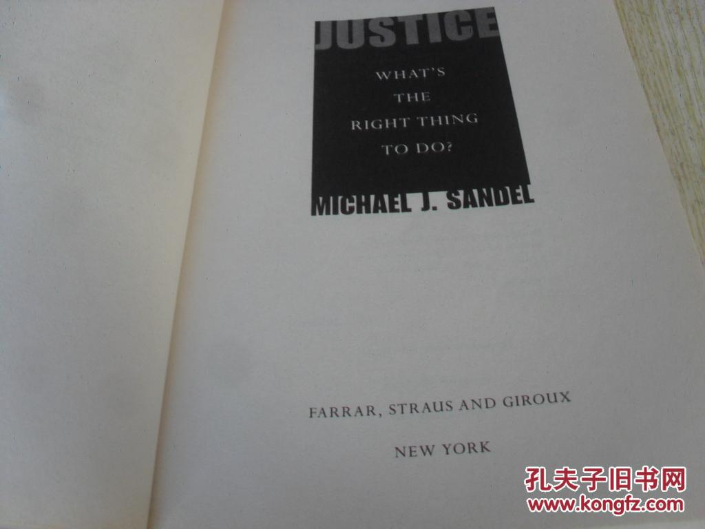 英文                     正义：做什么正确的事情？         Justice: What's the Right Thing to Do?
