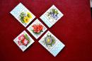1981年漂亮的菱形花卉苏联邮票（全套、崭新、无戳、原胶）