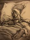 经典名著。1870年出版， 塞万提斯作品 《堂吉诃德 》250幅古斯塔夫多雷的钢板画   精装8开38.5x30cm罕见善本