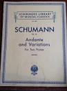 舒曼 Schumann, Robert: Andante and variations  for two pianosOp. 46行板与变奏  双钢琴  [民国]英国原版乐谱  品好如图