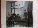 彩铜版美术插页钟涵油画《雨天的画室来鸽》斯蒂尔油画《1948》