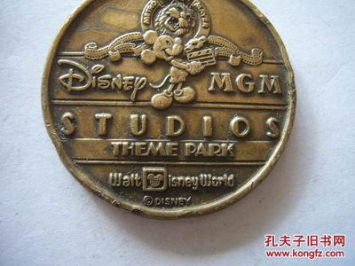 外国铜纪念章  disnep mgm studios theme park  迪士尼米高梅影城主题公园