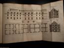 1722年出版《建筑工事：清洗的细则和规划》14黑白版画，皮面 精装