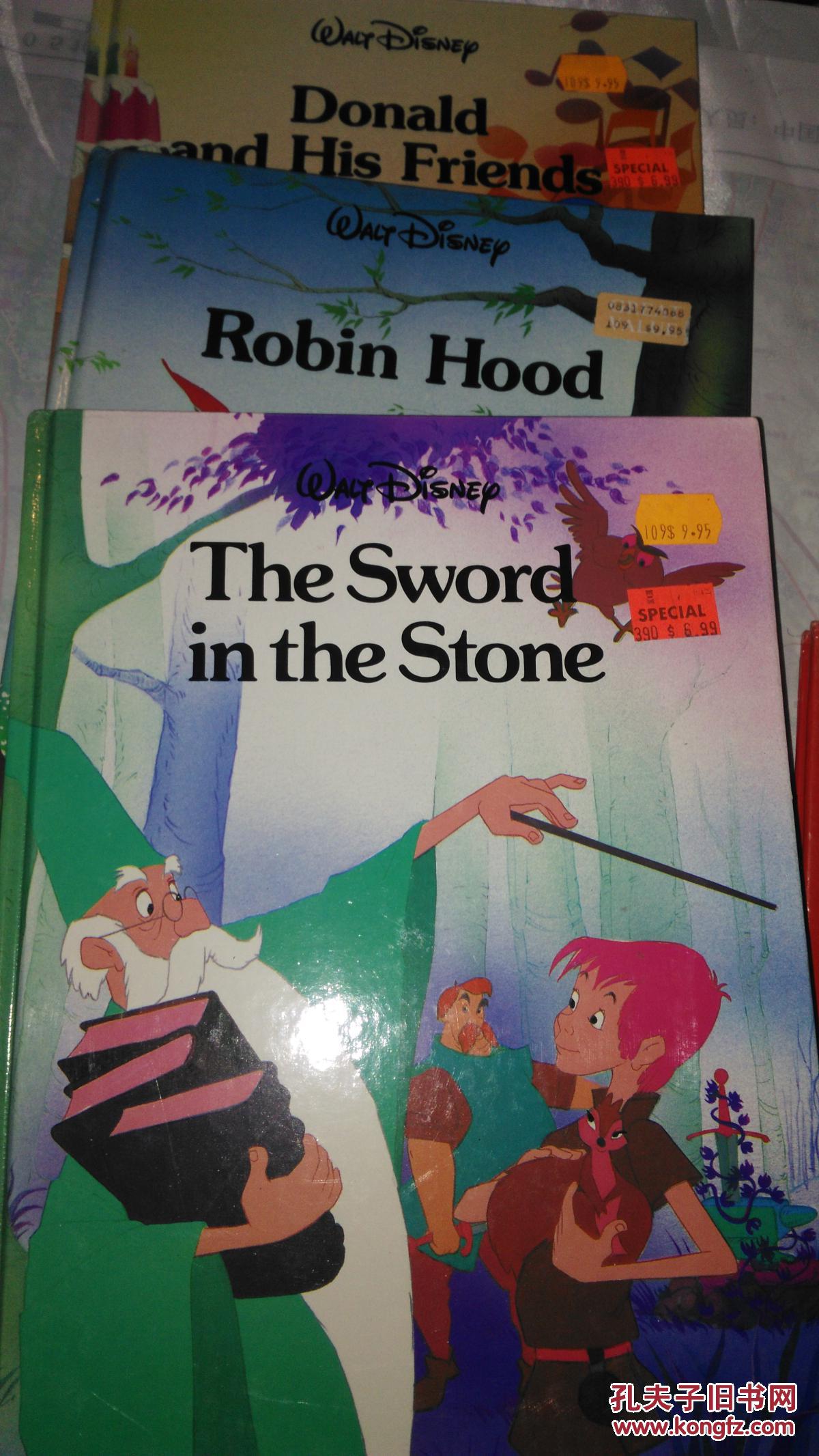 DONALD AND HIS FRIENDS/THE SWORD IN THE STONE/ROBIN HOOD(3本