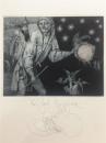 乌克兰康斯坦丁大师铜版画藏书票原作《最神秘的人》