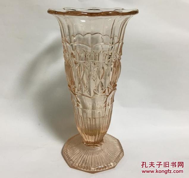 老物件琉璃插花瓶老式玻璃花瓶茶色花瓶怀旧收藏