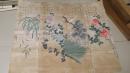 12164 （转店铺）清末民国纸本名家（佚名）手绘花鸟四条屏画片 包老包真！