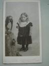 CDV老照片，约1860至1900年丹麦南部Ribe市 Hauschildt  照相馆 女孩肖像，尺寸10x6cm，好品，CDV068