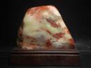 【感谢石友支持 代友出一批藏品】文玩！文房佳品 寿山石巧色醉红芙蓉石深山访友摆件 色彩浓郁 石性稳定 放置于博古架或置于案头 倍增雅气 送人收藏佳品