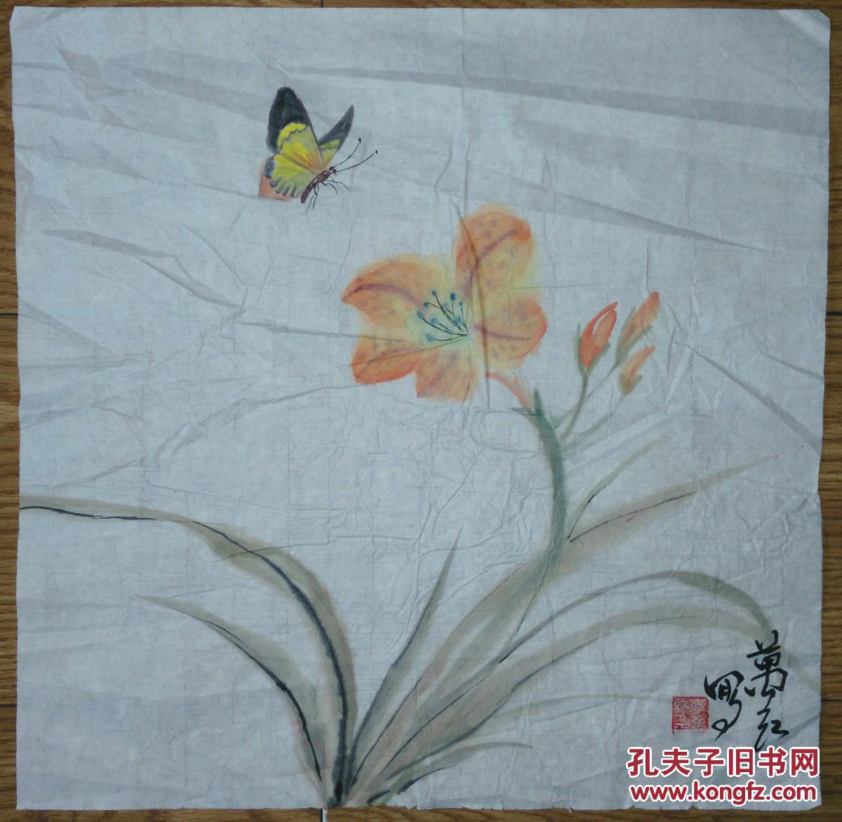手繪真跡國畫：李萬紅花鳥畫小品