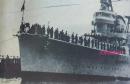 1936年海军江南造船所第三船坞完工4月14日落成典礼上宁海号行进坞礼雄姿