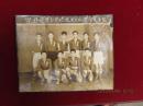 珍罕民国足球队老照片：1949年7月智勇足球队成立五周纪念全体摄影！约14x11cm.