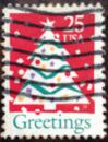 外国邮票美国邮票圣诞节信销邮票 Greetings