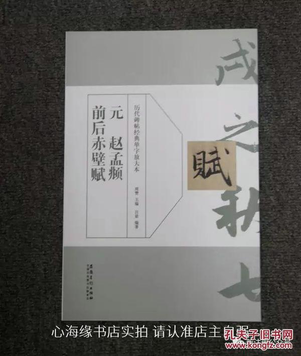 历代碑帖经典单字放大本 元 赵孟頫 前后赤壁赋 洛神赋