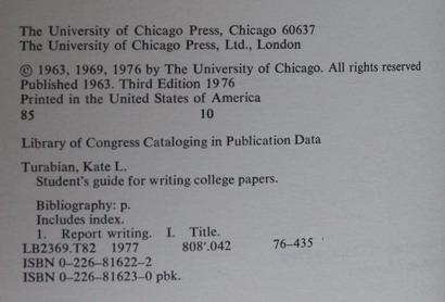 Student's Guide for writing College papers