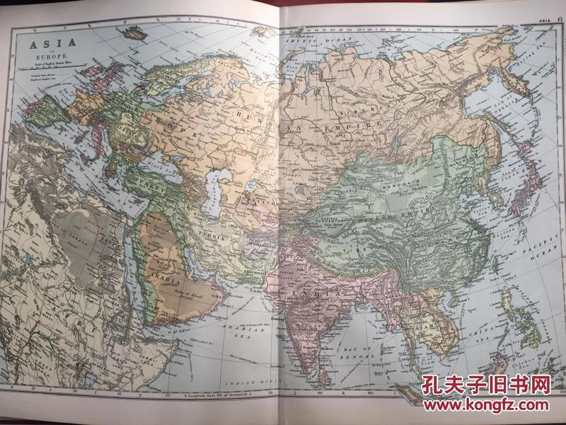 1895年 亚洲地图